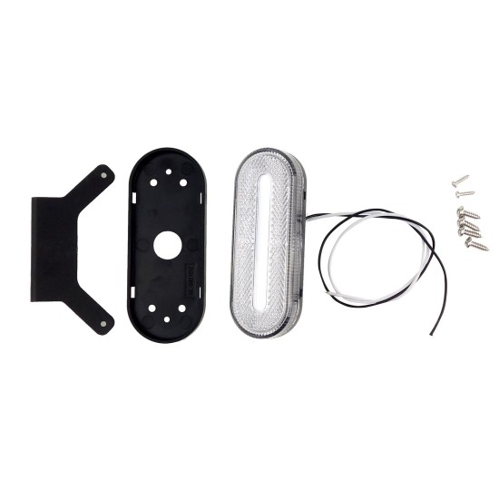 Amio - ΦΩΣ ΟΓΚΟΥ ΦΟΡΤΗΓΟΥ LED ΛΕΥΚΟ ΟΒΑΛ 10-30V 124x49x22mm ΑΔΙΑΒΡΟΧΟ OM-01-W 1ΤΕΜ. (02375/AM)