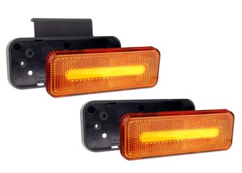 Amio - ΦΩΣ ΟΓΚΟΥ ΦΟΡΤΗΓΟΥ LED ΠΟΡΤΟΚΑΛΙ 10-30V 124x49x22mm ΑΔΙΑΒΡΟΧΟ OM-02-O 1ΤΕΜ. (02376/AM)