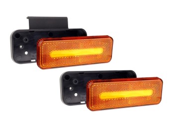 Amio - ΦΩΣ ΟΓΚΟΥ ΦΟΡΤΗΓΟΥ LED ΠΟΡΤΟΚΑΛΙ 10-30V 124x49x22mm ΑΔΙΑΒΡΟΧΟ OM-02-O 1ΤΕΜ. (02376/AM)