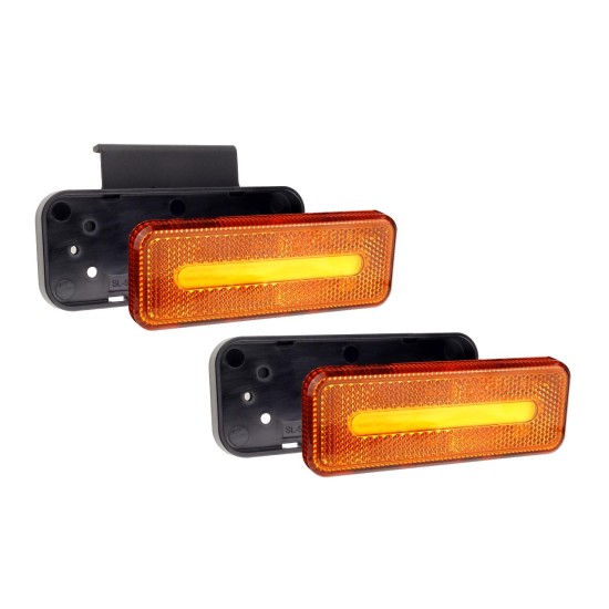 Amio - ΦΩΣ ΟΓΚΟΥ ΦΟΡΤΗΓΟΥ LED ΠΟΡΤΟΚΑΛΙ 10-30V 124x49x22mm ΑΔΙΑΒΡΟΧΟ OM-02-O 1ΤΕΜ. (02376/AM)