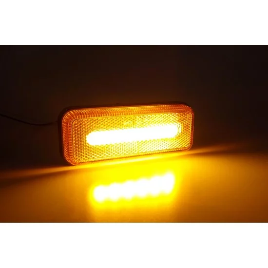 Amio - ΦΩΣ ΟΓΚΟΥ ΦΟΡΤΗΓΟΥ LED ΠΟΡΤΟΚΑΛΙ 10-30V 124x49x22mm ΑΔΙΑΒΡΟΧΟ OM-02-O 1ΤΕΜ. (02376/AM)
