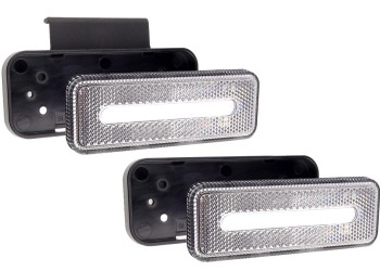 Amio - ΦΩΣ ΟΓΚΟΥ ΦΟΡΤΗΓΟΥ LED ΛΕΥΚΟ 10-30V 124x49x22mm ΑΔΙΑΒΡΟΧΟ OM-02-W 1ΤΕΜ. (02377/AM)