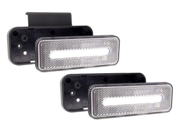 Amio - ΦΩΣ ΟΓΚΟΥ ΦΟΡΤΗΓΟΥ LED ΛΕΥΚΟ 10-30V 124x49x22mm ΑΔΙΑΒΡΟΧΟ OM-02-W 1ΤΕΜ. (02377/AM)
