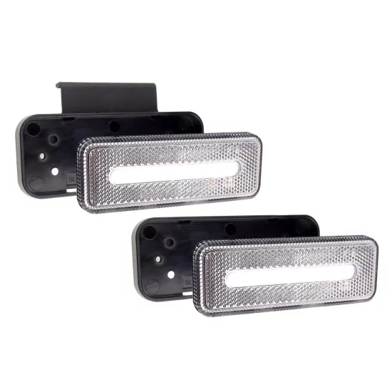 Amio - ΦΩΣ ΟΓΚΟΥ ΦΟΡΤΗΓΟΥ LED ΛΕΥΚΟ 10-30V 124x49x22mm ΑΔΙΑΒΡΟΧΟ OM-02-W 1ΤΕΜ. (02377/AM)