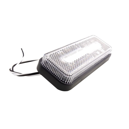 Amio - ΦΩΣ ΟΓΚΟΥ ΦΟΡΤΗΓΟΥ LED ΛΕΥΚΟ 10-30V 124x49x22mm ΑΔΙΑΒΡΟΧΟ OM-02-W 1ΤΕΜ. (02377/AM)