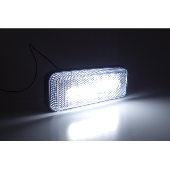 Amio - ΦΩΣ ΟΓΚΟΥ ΦΟΡΤΗΓΟΥ LED ΛΕΥΚΟ 10-30V 124x49x22mm ΑΔΙΑΒΡΟΧΟ OM-02-W 1ΤΕΜ. (02377/AM)