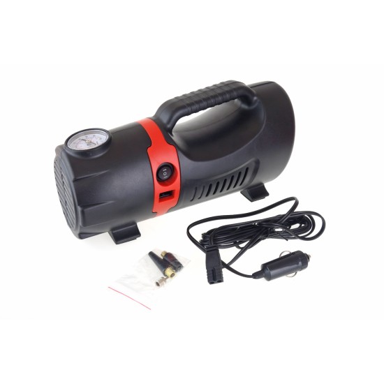 Amio - ΚΟΜΠΡΕΣΕΡ ΑΕΡΑ ΕΛΑΣΤΙΚΩΝ 230/12V 150psi 10bar ΜΕ ΦΙΣ ΑΝΑΠΤΗΡΑ & LED ΦΑΚΟ & ΚΑΛΩΔΙΟ - 1 τεμ. (02383/AM)