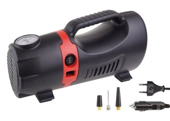 Amio - ΚΟΜΠΡΕΣΕΡ ΑΕΡΑ ΕΛΑΣΤΙΚΩΝ 230/12V 150psi 10bar ΜΕ ΦΙΣ ΑΝΑΠΤΗΡΑ & LED ΦΑΚΟ & ΚΑΛΩΔΙΟ - 1 τεμ. (02383/AM)