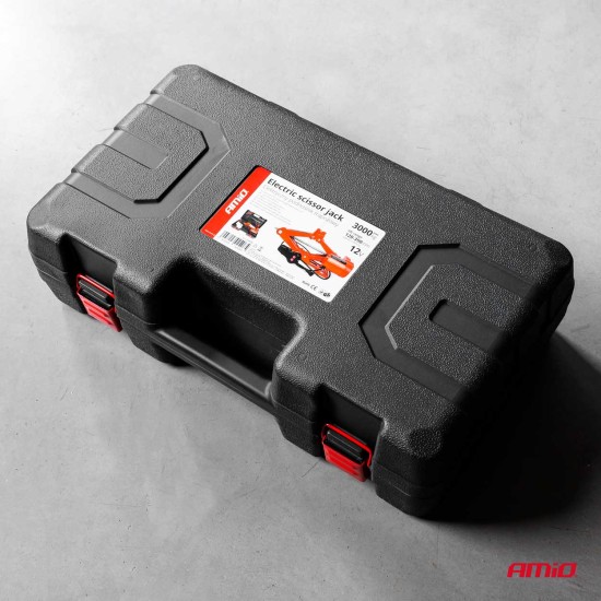 Amio - ΓΡΥΛΟΣ ΜΗΧΑΝΙΚΟΣ-ΗΛΕΚΤΡΙΚΟΣ 3.000KG 12V ΜΕ ΒΑΛΙΤΣΑΚΙ (ΥΨΟΣ 120-350mm) - 1 ΤΕΜ. (02406/AM)