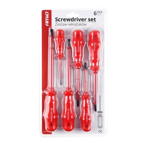 Amio - ΚΑΤΣΑΒΙΔΙΑ ΣΕΤ ΚΟΚΚΙΝΑ CR-V - 6 ΤΕΜ. (02410/AM)