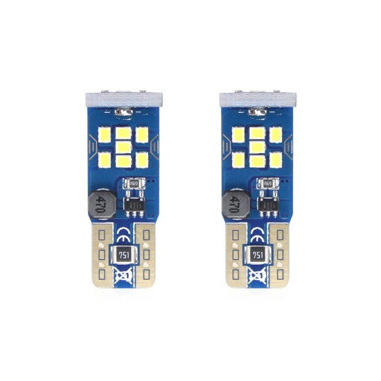 Amio - T10 W5W 12/24V LED 21xSMD ULTRABRIGHT 2016 CAN-BUS ΛΕΥΚΟ 2ΤΕΜ. (02445/AM)