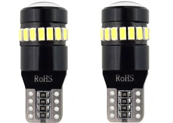 Amio - T10 W5W 12/24V CAN-BUS LED 18xSMD3014 +1xSMD ΛΕΥΚΟ 2ΤΕΜ. (02446/AM)