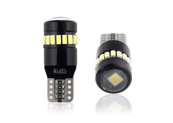 Amio - T10 W5W 12/24V CAN-BUS LED 18xSMD3014 +1xSMD ΛΕΥΚΟ 2ΤΕΜ. (02446/AM)