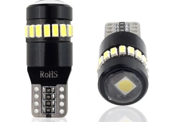 Amio - T10 W5W 12/24V CAN-BUS LED 18xSMD3014 +1xSMD ΛΕΥΚΟ 2ΤΕΜ. (02446/AM)