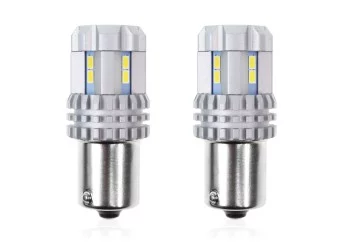 Amio - P21W BA15s 12/24V 22LED SMD ULTRABRIGHT CANBUS ΛΕΥΚΟ 2ΤΕΜ. (02449/AM)
