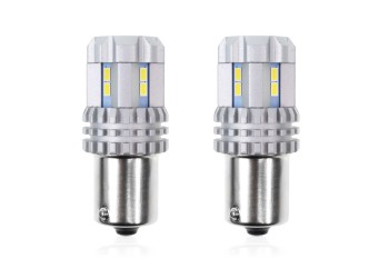 Amio - P21W BA15s 12/24V 22LED SMD ULTRABRIGHT CANBUS ΛΕΥΚΟ 2ΤΕΜ. (02449/AM)