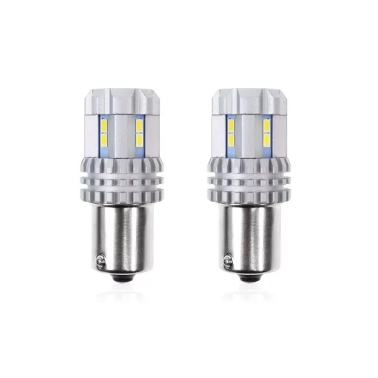 Amio - P21W BA15s 12/24V 22LED SMD ULTRABRIGHT CANBUS ΛΕΥΚΟ 2ΤΕΜ. (02449/AM)