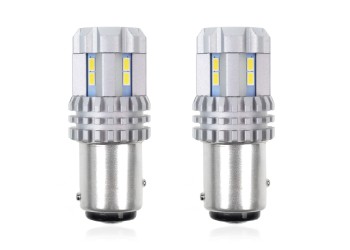 Amio - P21/5W BAY15d 12/24V 22 LED SMD ULTRABRIGHT 3020 CANBUS ΛΕΥΚΟ 2ΤΕΜ. (02450/AM)