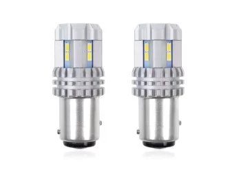 Amio - P21/5W BAY15d 12/24V 22 LED SMD ULTRABRIGHT 3020 CANBUS ΛΕΥΚΟ 2ΤΕΜ. (02450/AM)