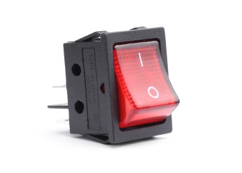 Amio - ΔΙΑΚΟΠΤΗΣ ΤΕΤΡΑΓΩΝΟΣ ΜΕ ΚΟΚΚΙΝΟ LED - 1 τεμ. (02462/AM)