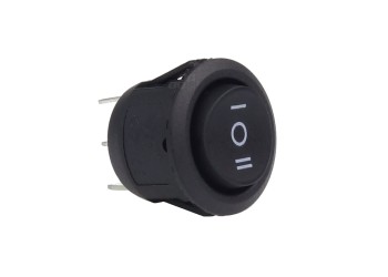 Amio - ΔΙΑΚΟΠΤΗΣ ΣΤΡΟΓΓΥΛΟΣ 3 ΘΕΣΕΩΝ 12V 2cm BU03 - 1ΤΕΜ. (02463/AM)