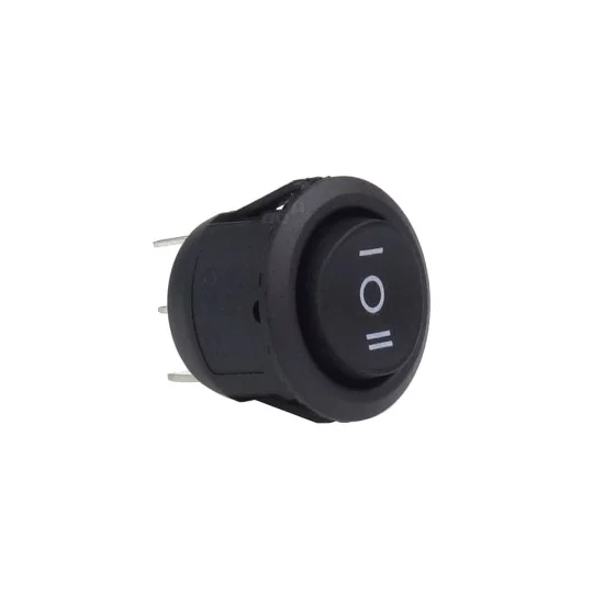 Amio - ΔΙΑΚΟΠΤΗΣ ΣΤΡΟΓΓΥΛΟΣ 3 ΘΕΣΕΩΝ 12V 2cm BU03 - 1ΤΕΜ. (02463/AM)
