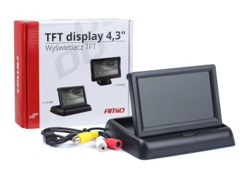 Amio - ΟΘΟΝΗ TFT LCD ΑΝΑΔΙΠΛΟΥΜΕΝΗ ΑΥΤΟΚΙΝΗΤΟΥ 4,3" - 12V - 1 τεμ. (02484/AM)