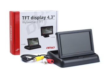 Amio - ΟΘΟΝΗ TFT LCD ΑΝΑΔΙΠΛΟΥΜΕΝΗ ΑΥΤΟΚΙΝΗΤΟΥ 4,3" - 12V - 1 τεμ. (02484/AM)