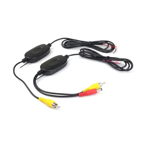 Amio - ΚΑΛΩΔΙΟ ΣΥΝΔΕΣΗΣ RCA ΜΕ ΠΟΜΠΟ & ΔΕΚΤΗ 12V 2.4Ghz (ΓΙΑ ΑΣΥΡΜΑΤΗ ΣΥΝΔΕΣΗ ΚΑΜΕΡΑΣ & ΟΘΟΝΗΣ) - 1 τεμ. (02486/AM)