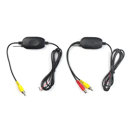 Amio - ΚΑΛΩΔΙΟ ΣΥΝΔΕΣΗΣ RCA ΜΕ ΠΟΜΠΟ & ΔΕΚΤΗ 12V 2.4Ghz (ΓΙΑ ΑΣΥΡΜΑΤΗ ΣΥΝΔΕΣΗ ΚΑΜΕΡΑΣ & ΟΘΟΝΗΣ) - 1 τεμ. (02486/AM)