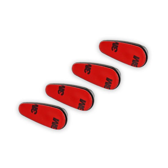 Amio - ΠΛΑΣΤΙΚΕΣ ΚΡΕΜΑΣΤΡΕΣ ΑΥΤΟΚΟΛΛΗΤΕΣ 18x13x43mm 4ΤΕΜ (02490/AM)