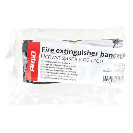 Amio - ΙΜΑΝΤΕΣ VELCRO 59x5cm ΜΕ ΑΥΤΟΚΟΛΛΗΤΑ 10x5cm ΜΑΥΡΟ ΓΙΑ ΣΤΗΡΙΞΗ ΠΥΡΟΣΒΕΣΤΗΡΑ - 2 ΤΕΜ. (02498/AM)