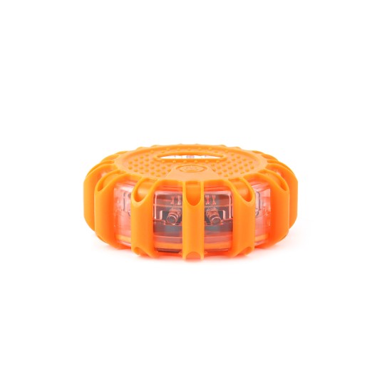 Amio - ΦΩΣ ΠΡΟΕΙΔΟΠΟΙΗΤΙΚΟ ΣΤΡΟΓΓΥΛΟ LED ΜΠΑΤΑΡΙΑΣ 12SMD+3SMD ΜΕ ΦΑΚΟ - 1 τεμ. (02499/AM)