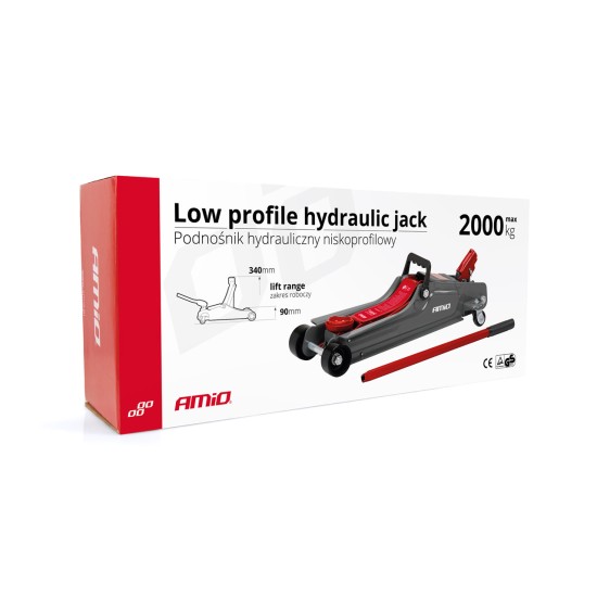 Amio - ΓΡΥΛΟΣ ΥΔΡΑΥΛΙΚΟΣ ΜΕ ΡΟΔΕΣ 2.000KG (ΥΨΟΣ 90-340mm) -1 ΤΕΜ. (02500/AM)