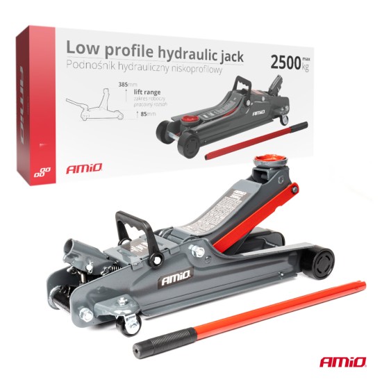 Amio - ΓΡΥΛΟΣ ΥΔΡΑΥΛΙΚΟΣ ΜΕ ΡΟΔΕΣ 2.000KG (ΥΨΟΣ 85-375mm) - 1 Τεμ. (02501/AM)