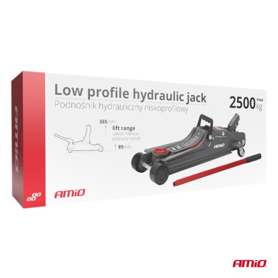 Amio - ΓΡΥΛΟΣ ΥΔΡΑΥΛΙΚΟΣ ΜΕ ΡΟΔΕΣ 2.000KG (ΥΨΟΣ 85-375mm) - 1 Τεμ. (02501/AM)