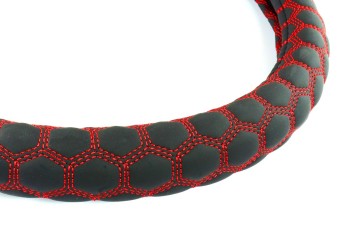 Amio - ΚΑΛΥΜΜΑ ΤΙΜΟΝΙΟΥ 37/39CM SWC-23 ΜΑΥΡΟ/ΚΟΚΚΙΝΟ - 1 τεμ. (02560/AM)