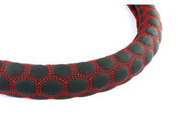 Amio - ΚΑΛΥΜΜΑ ΤΙΜΟΝΙΟΥ 37/39CM SWC-23 ΜΑΥΡΟ/ΚΟΚΚΙΝΟ - 1 τεμ. (02560/AM)