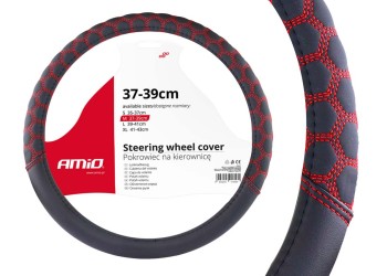 Amio - ΚΑΛΥΜΜΑ ΤΙΜΟΝΙΟΥ 37/39CM SWC-23 ΜΑΥΡΟ/ΚΟΚΚΙΝΟ - 1 τεμ. (02560/AM)