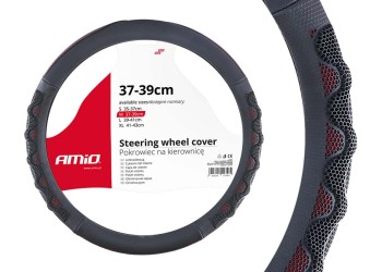 Amio - ΚΑΛΥΜΜΑ ΤΙΜΟΝΙΟΥ 37/39CM SWC-25 ΜΑΥΡΟ/ΚΟΚΚΙΝΟ - 1 τεμ. (02562/AM)