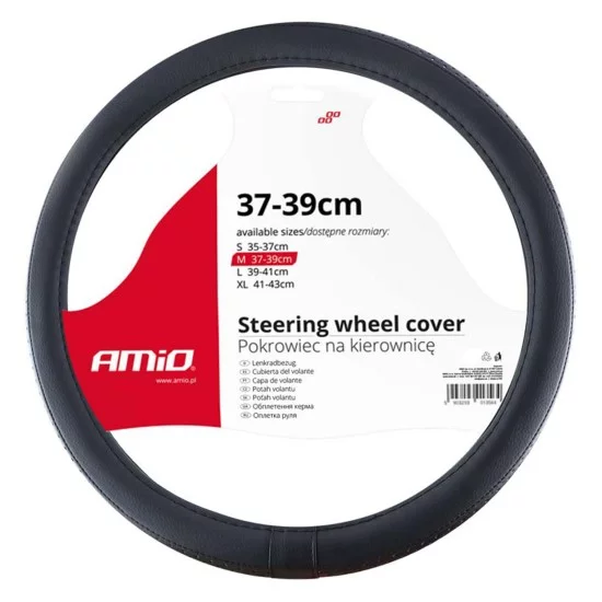 Amio - ΚΑΛΥΜΜΑ ΤΙΜΟΝΙΟΥ 37-39CM SWC-27 ΜΑΥΡΟ ΜΕ ΔΙΑΜΑΝΤΑΚΙΑ - 1 τεμ. (02564/AM)