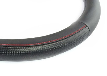 Amio - ΚΑΛΥΜΜΑ ΤΙΜΟΝΙΟΥ 37/39CM SWC-28 ΜΑΥΡΟ ΜΕ ΚΟΚΚΙΝΗ ΡΑΦΗ - 1 τεμ. (02565/AM)