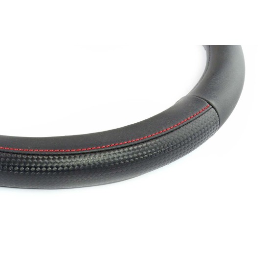 Amio - ΚΑΛΥΜΜΑ ΤΙΜΟΝΙΟΥ 37/39CM SWC-28 ΜΑΥΡΟ ΜΕ ΚΟΚΚΙΝΗ ΡΑΦΗ - 1 τεμ. (02565/AM)