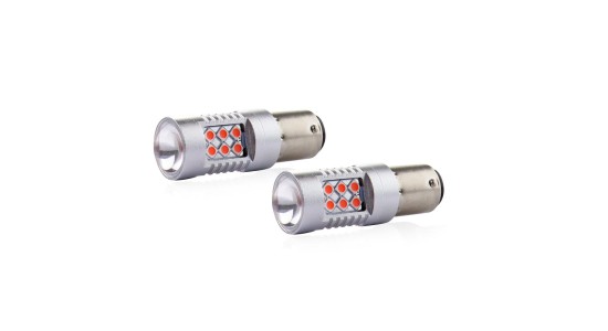 Amio - PR21/5W 12/24V 1,3/1,7W 6.000k LED 24xSMD3030 CAN-BUS ΚΟΚΚΙΝΟ 18x56mm 2ΤΕΜ. (02579/AM)