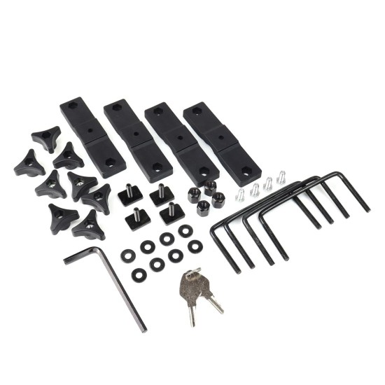 Amio - Βάση Σκι Οροφής SSR-01S από Αλουμίνιο για 4 ζευγάρια Σκι ή 2 σανίδες Snowboard με μήκος 570 mm - 1 ζευγάρι (02590/AM)