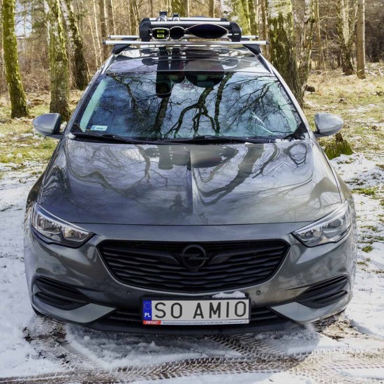 Amio - Βάση Σκι Οροφής SSR-01S από Αλουμίνιο για 4 ζευγάρια Σκι ή 2 σανίδες Snowboard με μήκος 570 mm - 1 ζευγάρι (02590/AM)