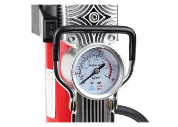 Amio - ΚΟΜΠΡΕΣΕΡ ΑΕΡΑ ΜΕΤΑΛΛΙΚΟ 12V 10BAR-150PSI-60L/min (ΘΗΚΗ/ΜΑΝΟΜΕΤΡΟ/ΦΙΣ/3 ΑΝΤΑΠΤΟΡΕΣ/ΚΑΛΩΔΙΟ 300cm) - 1 τεμ. (02640/AM)