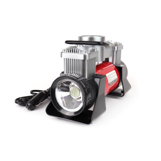 Amio - ΚΟΜΠΡΕΣΕΡ ΑΕΡΑ ΜΕΤΑΛΛΙΚΟ 12V 10BAR-150PSI-60L/min (ΘΗΚΗ/ΜΑΝΟΜΕΤΡΟ/ΦΙΣ/3 ΑΝΤΑΠΤΟΡΕΣ/ΚΑΛΩΔΙΟ 300cm) - 1 τεμ. (02640/AM)