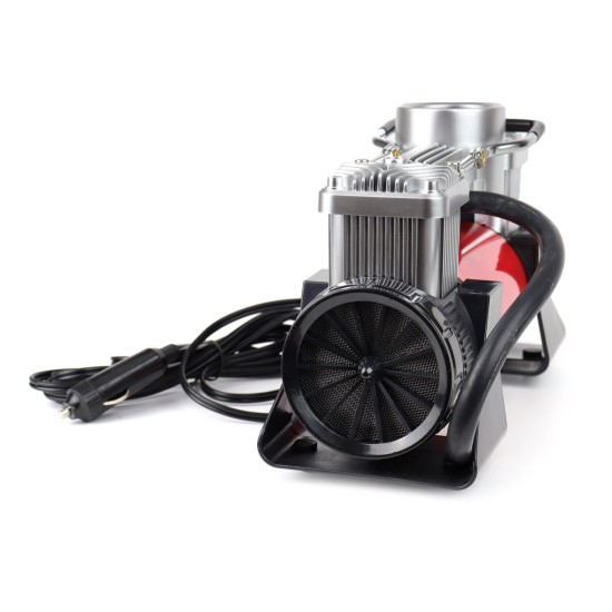 Amio - ΚΟΜΠΡΕΣΕΡ ΑΕΡΑ ΜΕΤΑΛΛΙΚΟ 12V 10BAR-150PSI-60L/min (ΘΗΚΗ/ΜΑΝΟΜΕΤΡΟ/ΦΙΣ/3 ΑΝΤΑΠΤΟΡΕΣ/ΚΑΛΩΔΙΟ 300cm) - 1 τεμ. (02640/AM)