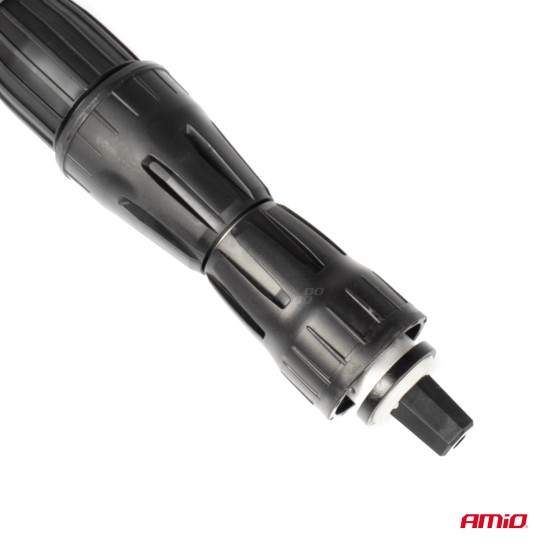 Amio - ΒΟΥΡΤΣΑ ΠΛΥΣΙΜΑΤΟΣ ΜΕ ΤΗΛΕΣΚΟΠΙΚΟ ΚΟΝΤΑΡΙ max300cm & ΑΝΤΑΠΤΟΡΑ ΓΙΑ ΠΑΡΟΧΗ ΝΕΡΟΥ​ - 1 ΤΕΜ. (02661/AM)